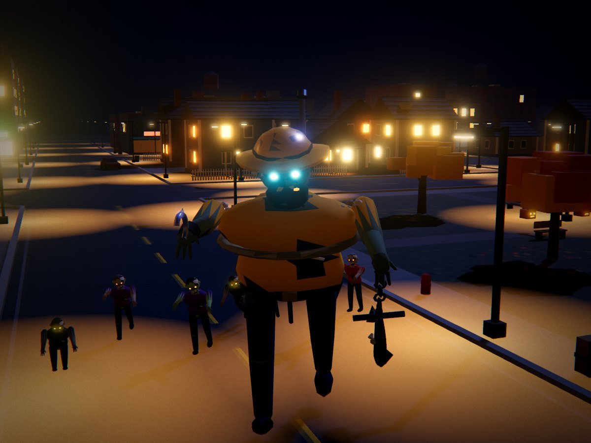 The Dockmaster: a huge zombie in a yellow sou'wester with a hook hand and an anchor on a chain